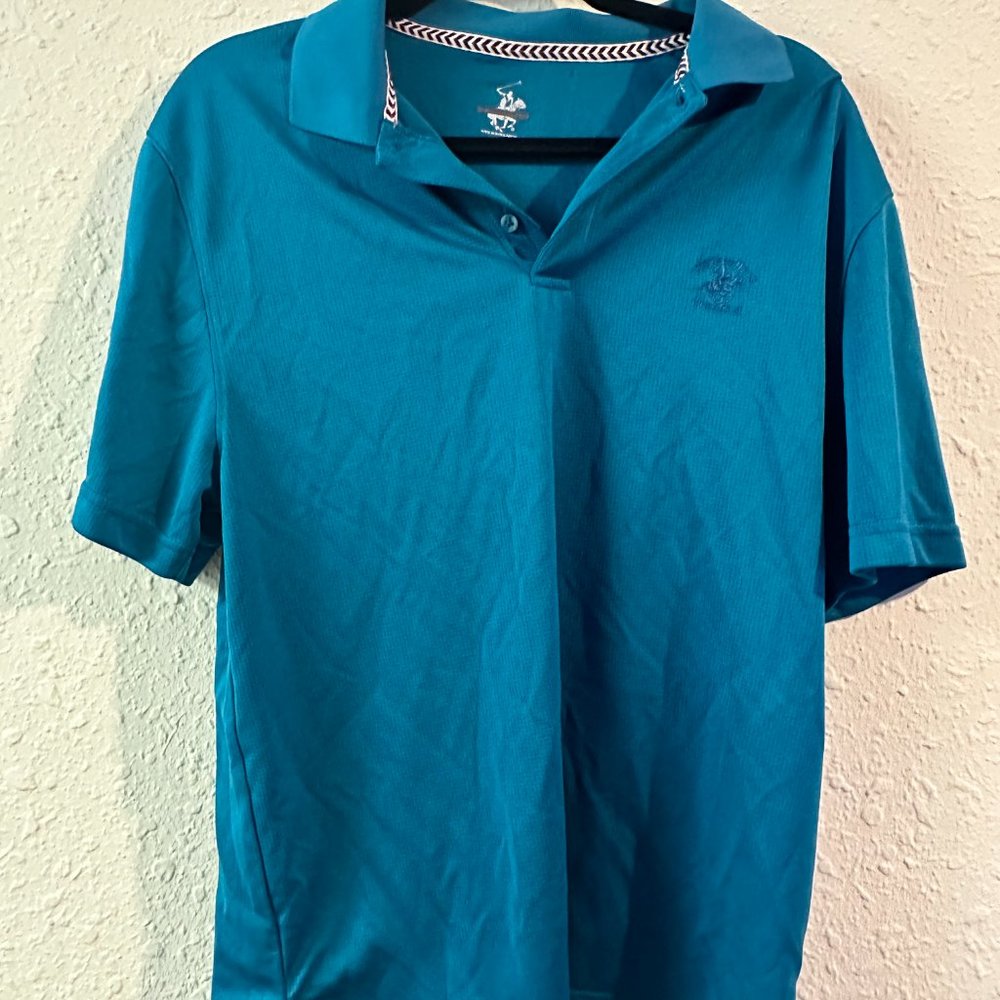 Beverly Hills Polo Club - Teal Polo Shirt (Large)